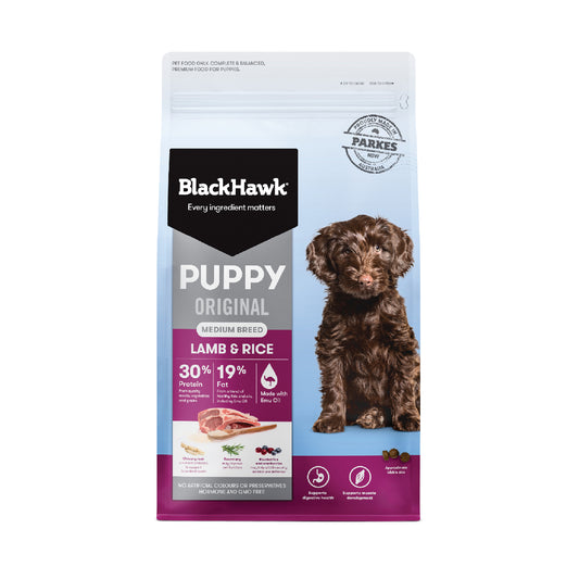 BLACKHAWK PUPPY MEDIUM BREED LAMB&RICE 3KG/10KG/20KG