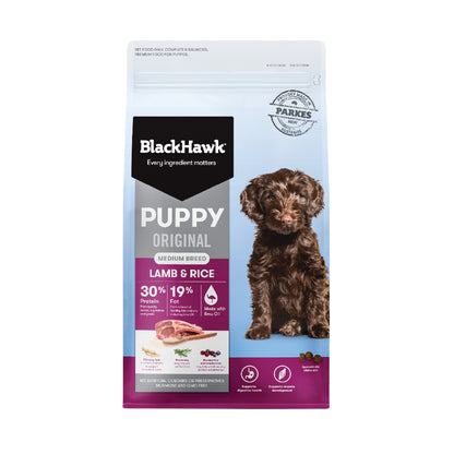 BLACKHAWK PUPPY MEDIUM BREED LAMB&RICE 3KG/10KG/20KG