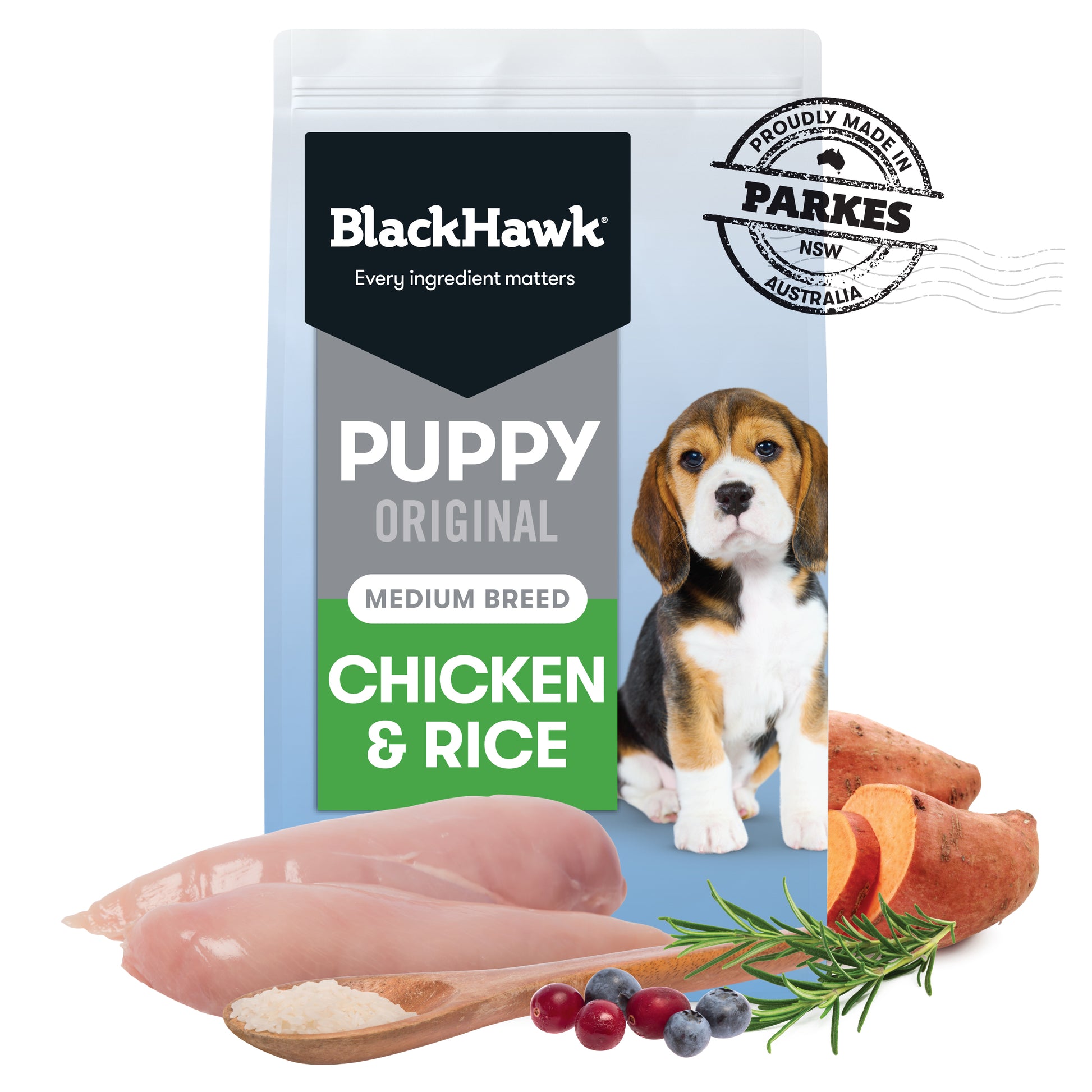 BLACKHAWK PUPPY MEDIUM BREED CHICKEN&RICE 3KG/10KG/20KG