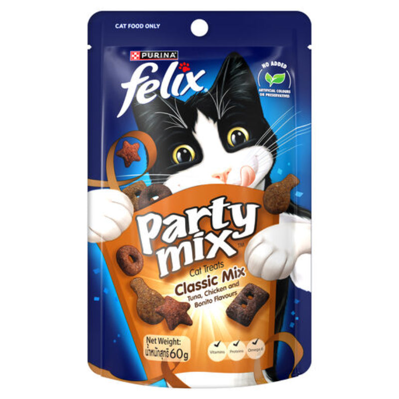 FELIX PARTY MIX CLASSIC MIX 60G 8PK (OM8) Cat Treats