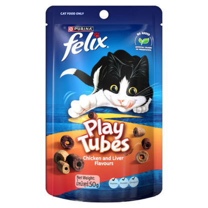 FELIX PLAY TUBES CHKN&LIVER 60G 8PK (OM8) Cat Treats