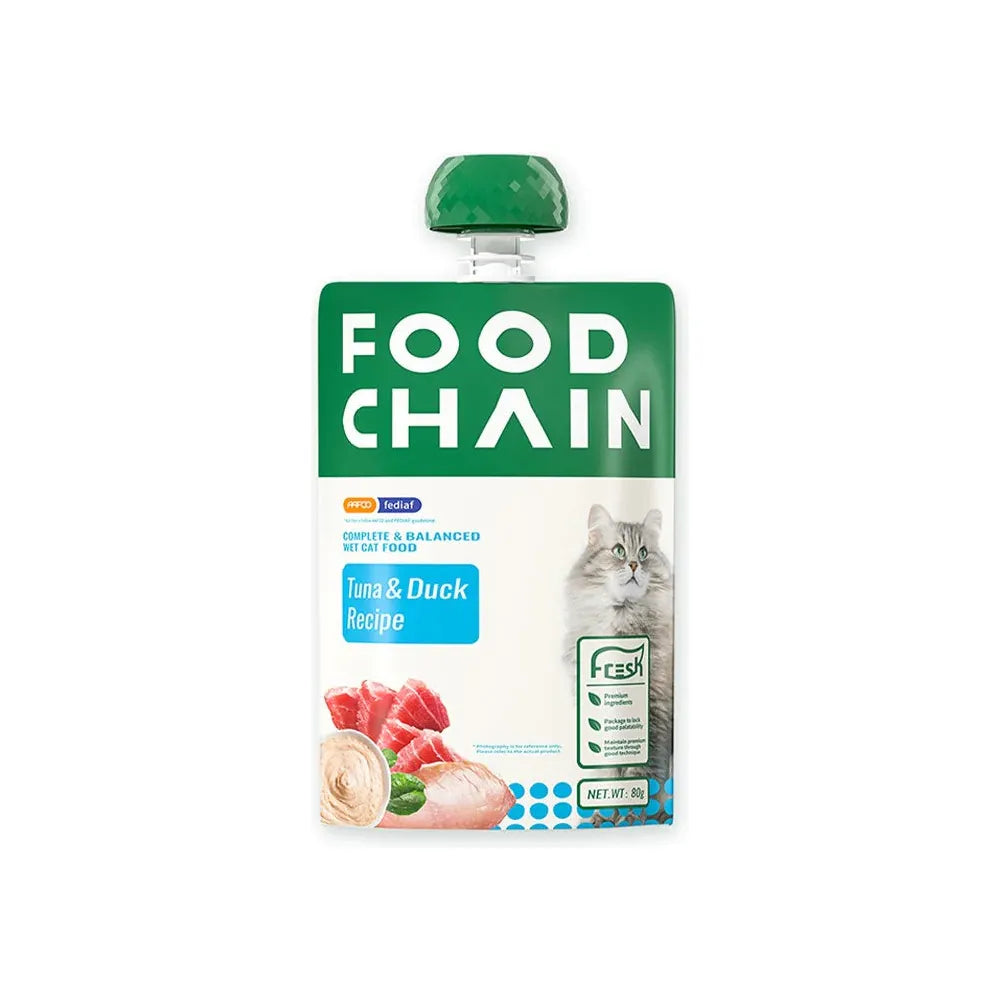 FOODCHAIN Tuna & Duck Recipe Wet Cat Food 80g