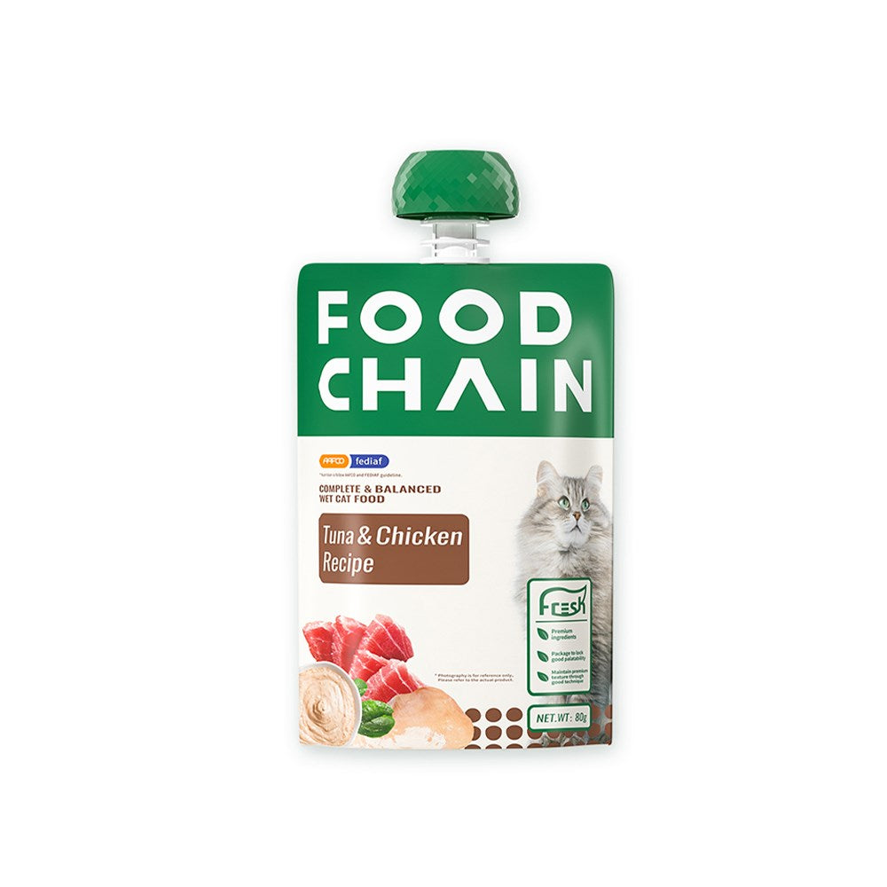 FOODCHAIN Tuna & Chicken Recipe Wet Cat Food 80g