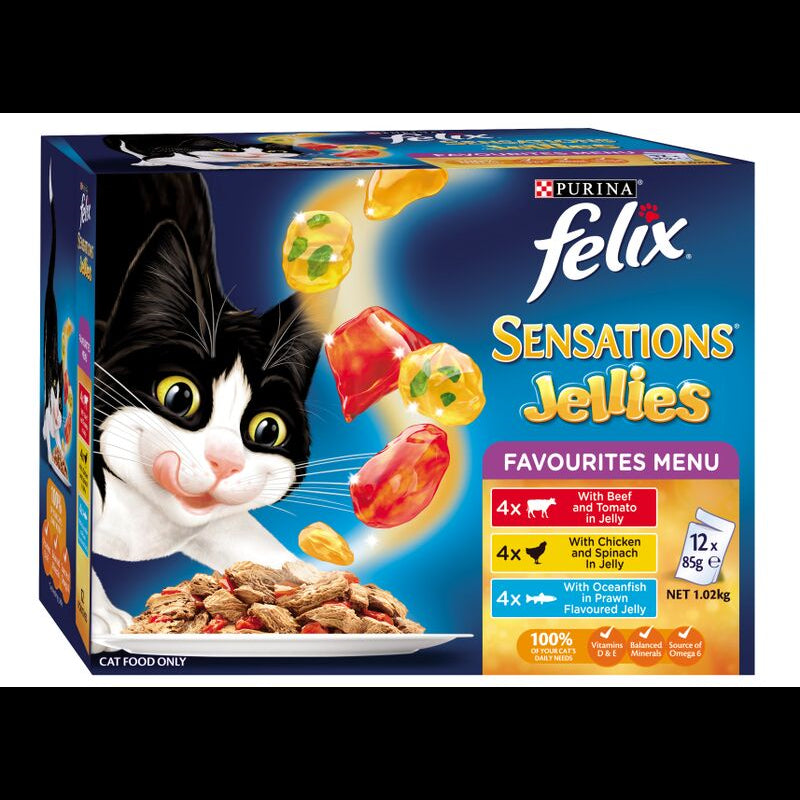 FELIX SENSATIONS FAVOURITES MENU 12X85G Cat Food