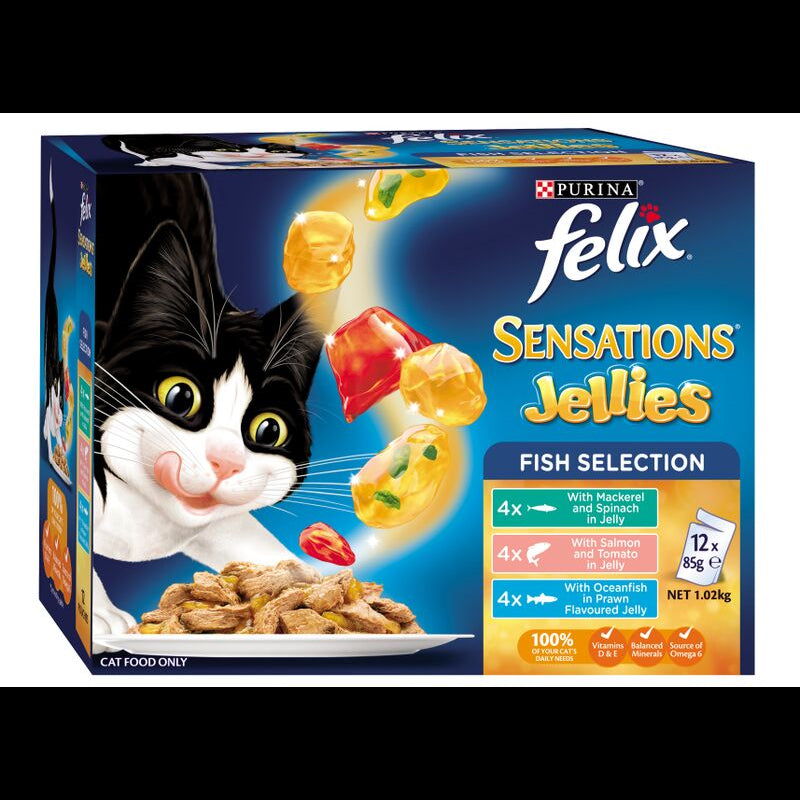 FELIX SENSATIONS FISHY SELECTIONS 12X85G Cat Food