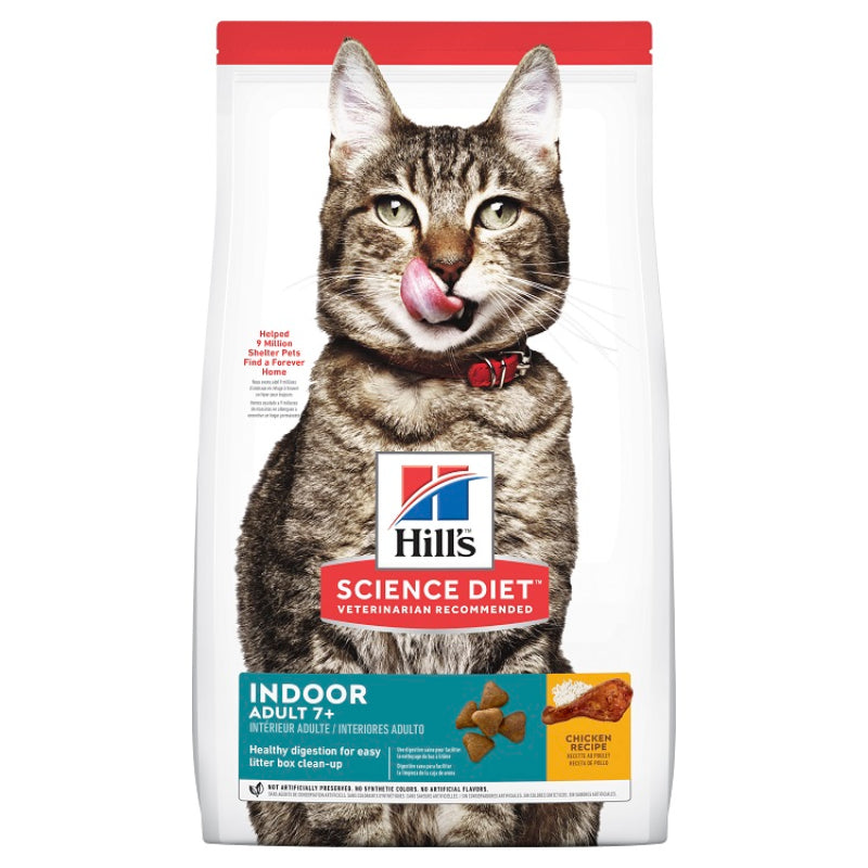 HILLS CAT ADULT 7+ INDOOR 1.58KG/3.17KG CHICKEN RECIPE