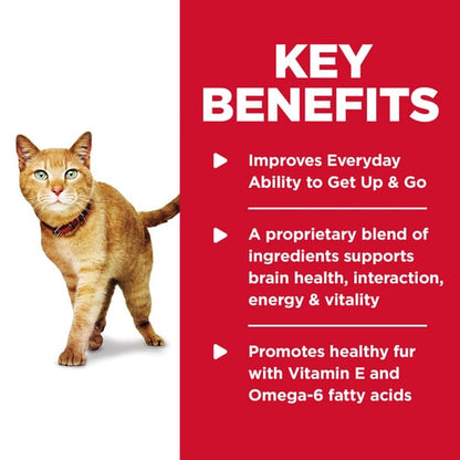 HILLS CAT ADULT 7+ YOUTHFUL VITALITY 1.36KG/2.72KG Chicken & Rice Recipe