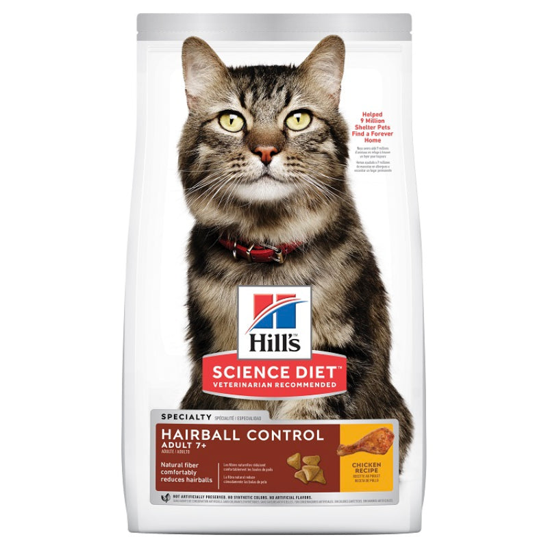 HILLS CAT ADULT 7+ HAIRBALL CONTROL 4KG Cat Food