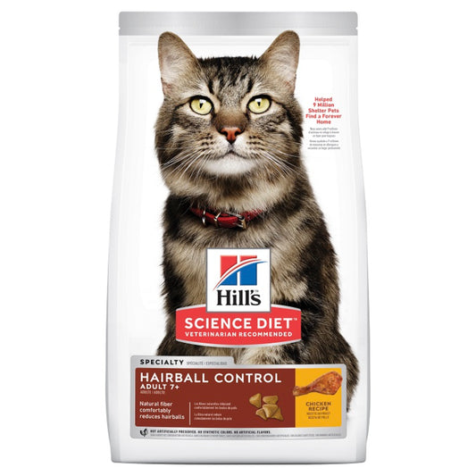 HILLS CAT ADULT 7+ HAIRBALL CONTROL 4KG Cat Food