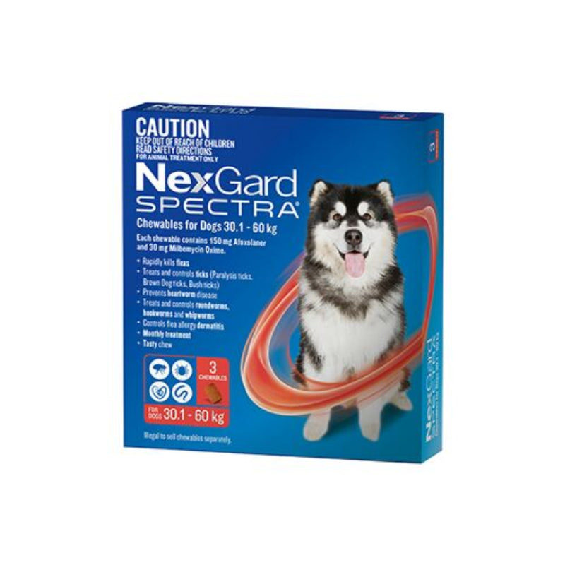 NEXGARD SPECTRA RED FOR EXTRA LARGE DOGS 30.1-60KG 3S/6S