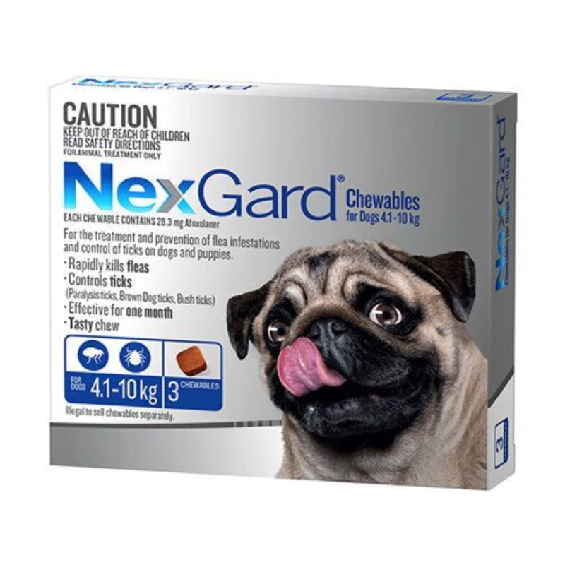 NEXGARD MEDIUM DOGS 4.1 - 10KG 3S/6S BLUE