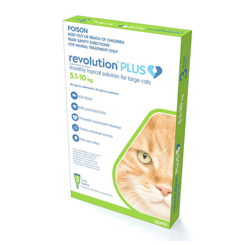 REVOLUTION CAT PLUS LARGE CAT 3PK/6PK 5-10KG