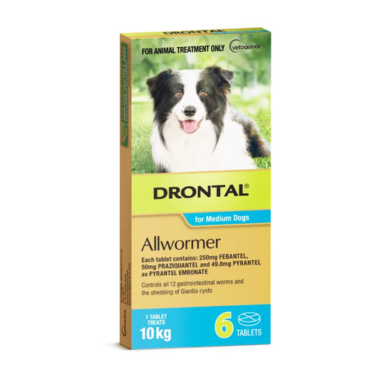 Drontal Wormers - Dogs Wormers Tabs For Dogs 10Kg (Aqua)