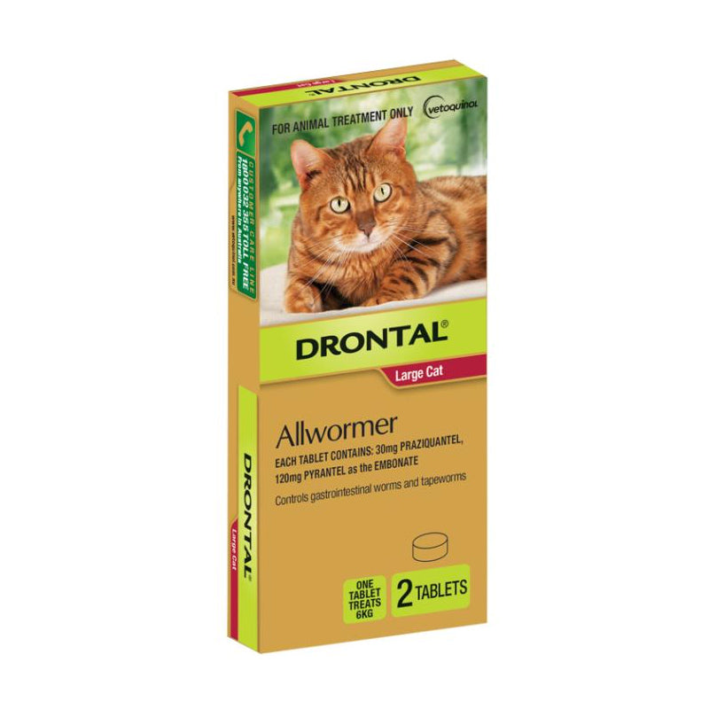 DRONTAL LARGE CAT ELLIPSOID 6KG X2 6X8 TABLETS