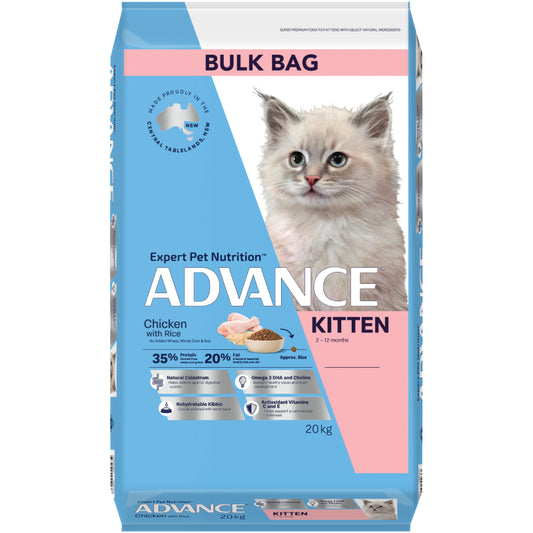 ADVANCE CAT DRY FOOD KITTEN CHICKEN WITH RICE 20KG/6KG/3KG/500G