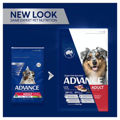 ADVANCE DOG ADULT DRY MED/ALL BREED TURKEY LAMB CHICKEN RICE 3KG/8KG/15KG/20KG