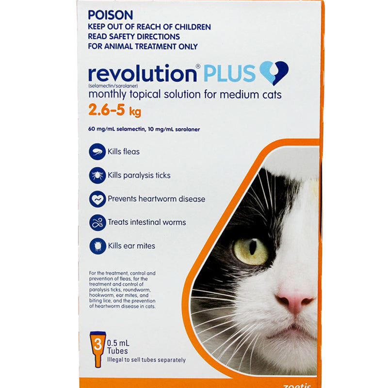 REVOLUTION CAT PLUS MEDIUM CAT 3PK/6PK 2.5-5KG