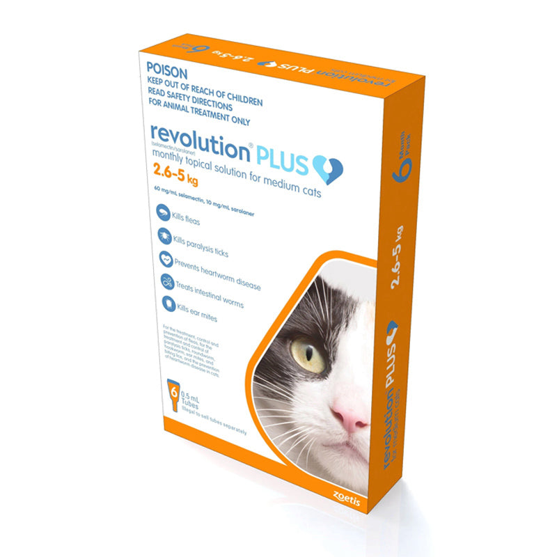 REVOLUTION CAT PLUS MEDIUM CAT 3PK/6PK 2.5-5KG