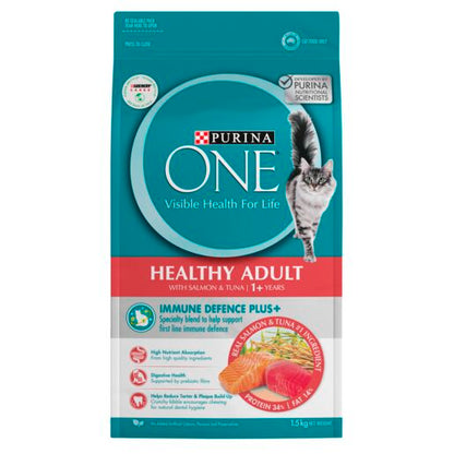 PURINA ONE Cat Healthy Adult Salmon & Tuna 1.5kg/3kg