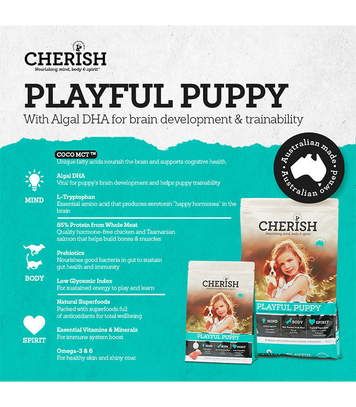 CHERISH DOG PUPPY PLAYFUL DRY FOOD 3KG/8KG/15KG