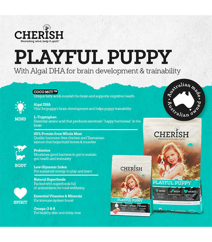 CHERISH DOG PUPPY PLAYFUL DRY FOOD 3KG/8KG/15KG