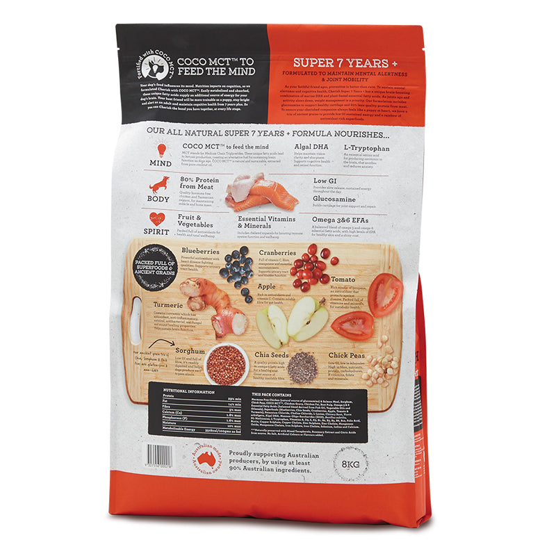 CHERISH DRY DOG FOOD SUPER 7 YEARS+ 3KG/8KG/15KG