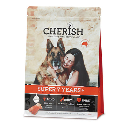 CHERISH DRY DOG FOOD SUPER 7 YEARS+ 3KG/8KG/15KG