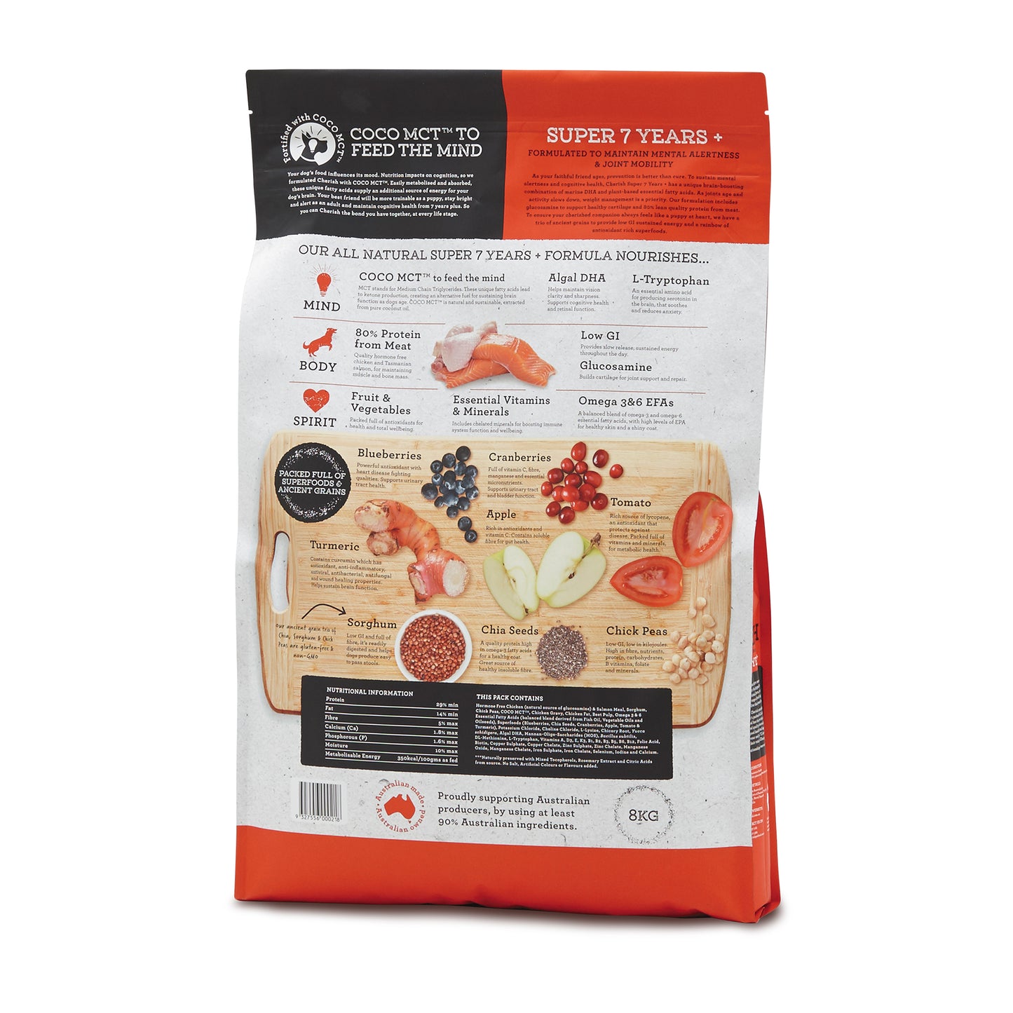 CHERISH DRY DOG FOOD MINDFUL MATURE SMALL BITES 8KG