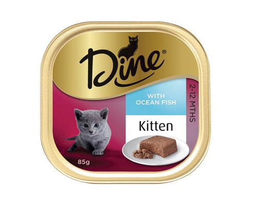 DINE KITTEN WET FOOD OCEAN FISH 85G x 14PCS