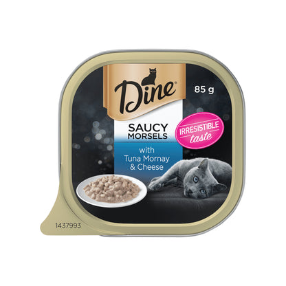 DINE CAT MULTIPACK SALMON/TUNA MORNAY & CHEESE 85G x 28PCS