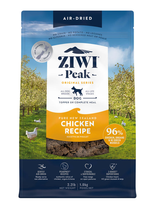 Ziwi Peak Air Dried Dog Food Chicken 454g / 1kg / 2.5kg / 4kg