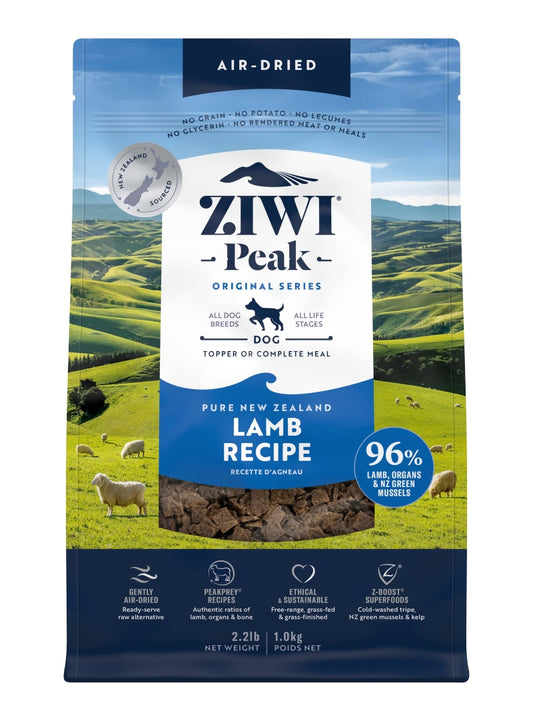 Ziwi Peak Air Dried Dog Food Lamb 454g / 1kg / 2.5kg / 4kg