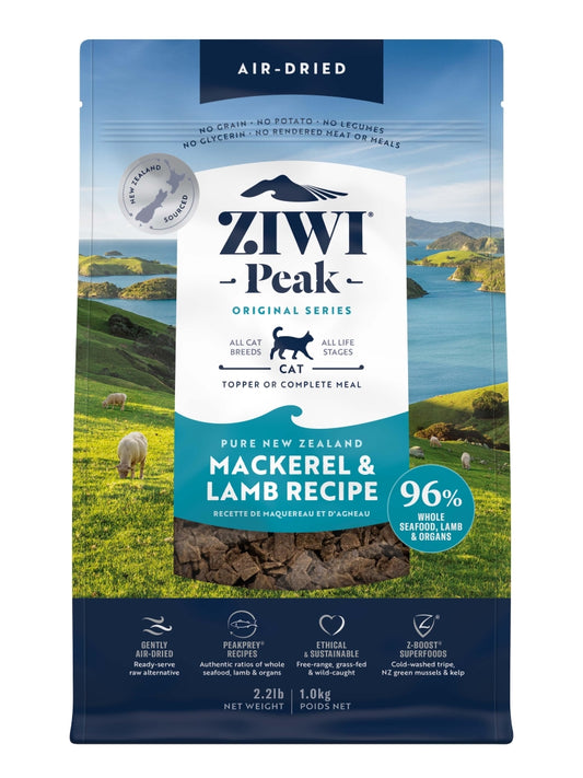 Ziwi Peak Air Dried Cat Food Mackerel & Lamb 400g / 1kg