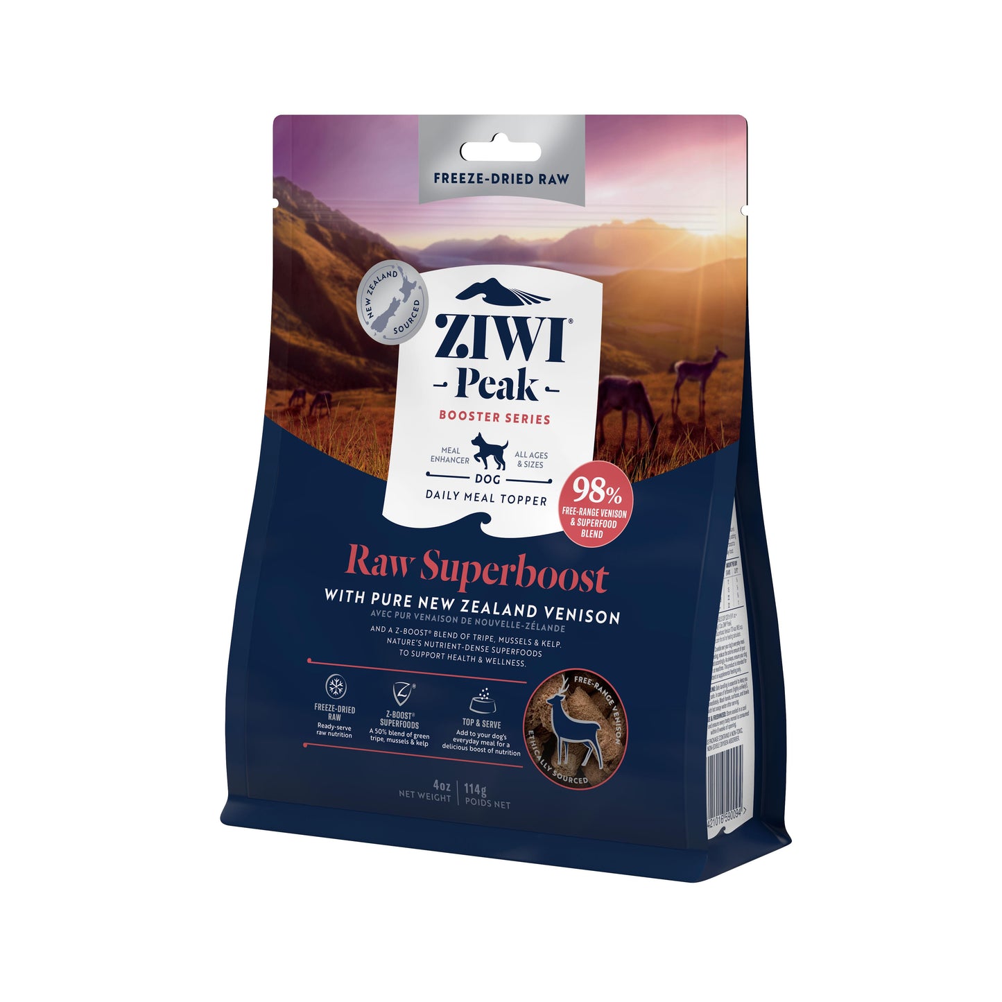 Ziwi Peak Freeze Dried Dog Superboost Venison 320g / 114g