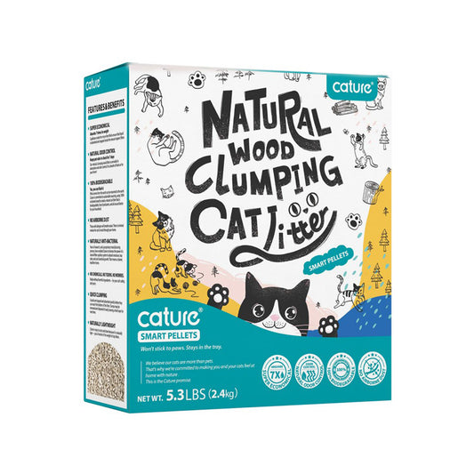 CATURE Wood Clumping Cat Litter Smart Pellets Bag Odor Control Plus 2.4kg/8kg