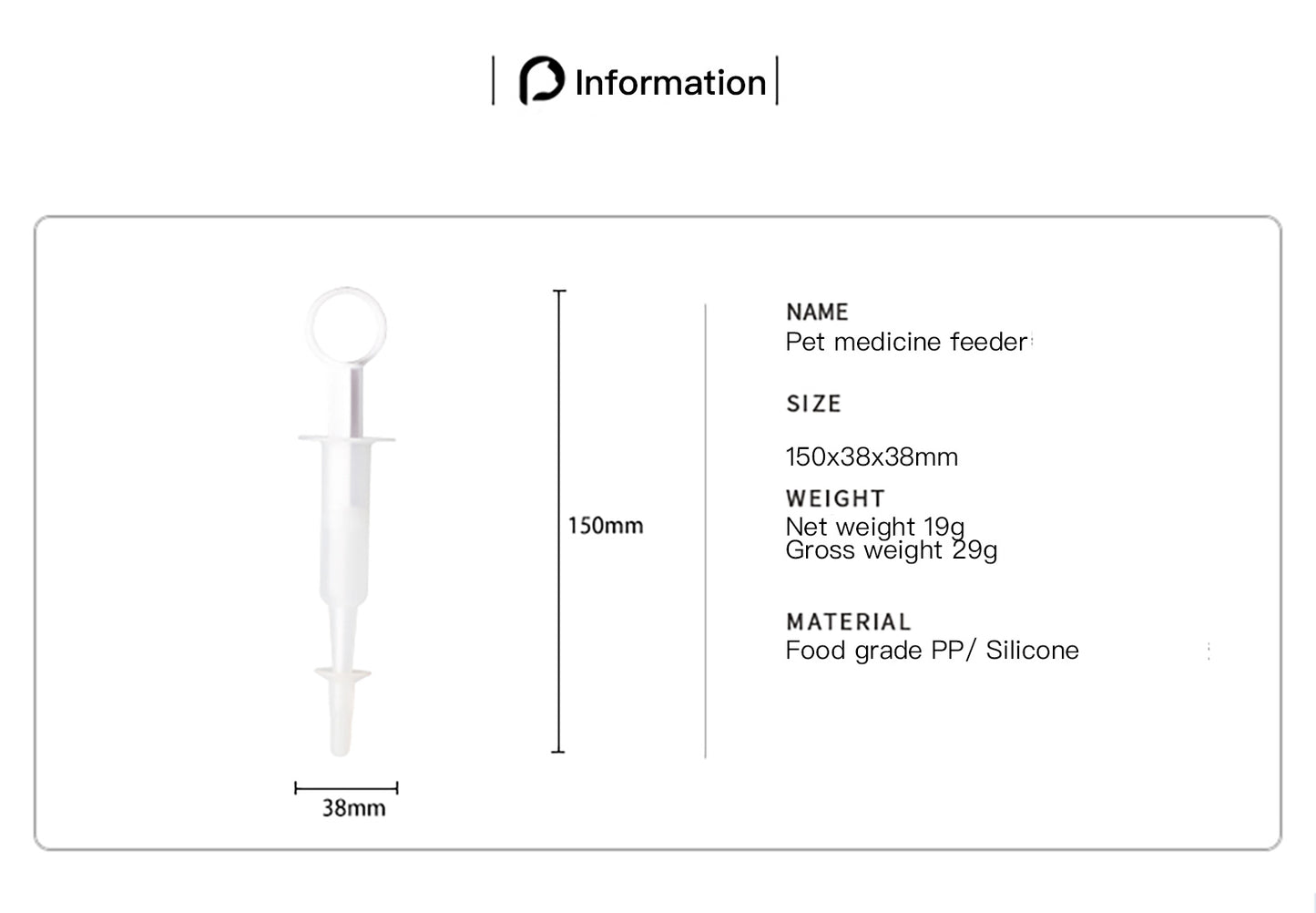 Newborn Pet Breastfeeding & Medicine Feeding Syringe PIDAN