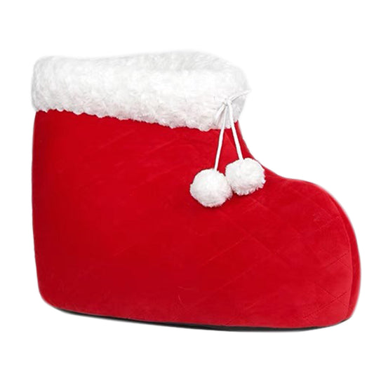 Washable Christmas Elk Christmas Boots Warm Cat Small Dog Winter Bed