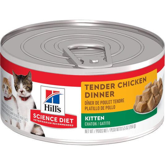 HILLS KITTEN TENDER CHICKEN DINNER 156G