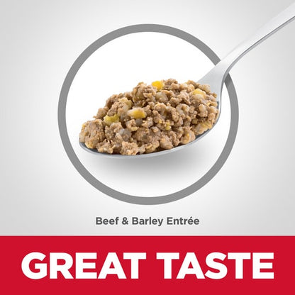 HILLS DOG FOOD ADULT BEEF BEEF & BARLEY ENTREE 370G