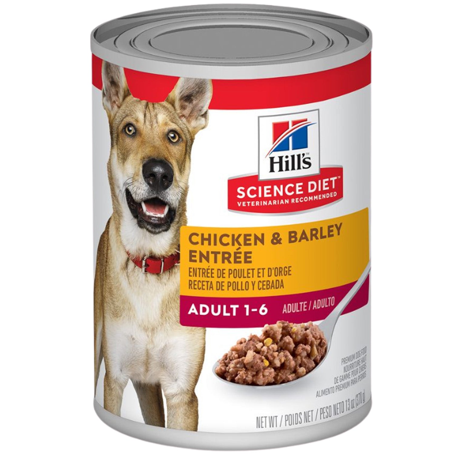  HILLS DOG CANNED FOOD ADULT CHICKEN & BARLEY 370G