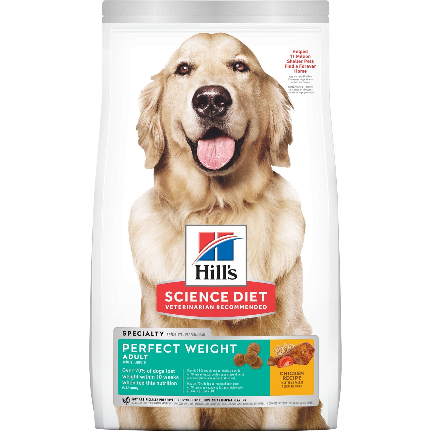 HILLS DOG ADULT PERFECT WEIGHT CHICKEN RECIPE 1.8KG
