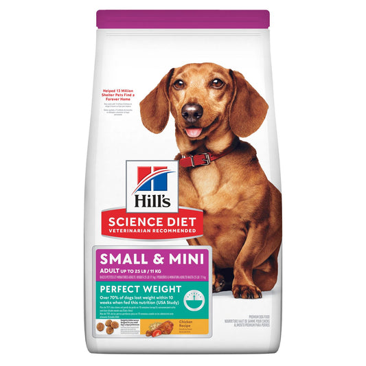 HILLS DOG FOOD ADULT PERFECT WEIGHT SMALL & MINI CHICKEN RECIPE 5.67KG