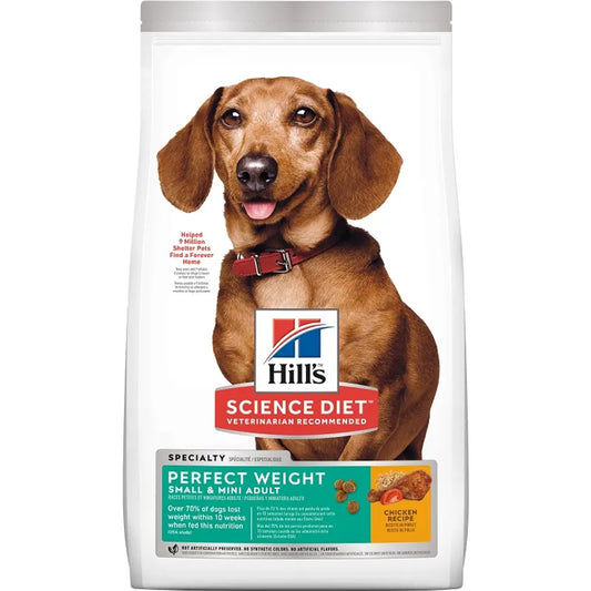 HILLS DOG ADULT PERFECT WEIGHT SMALL & TOY BREED CHICKEN RECIPE 1.81KG