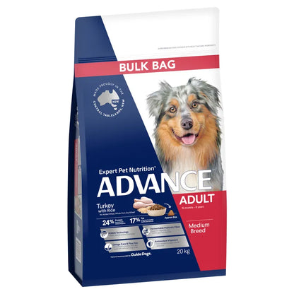 ADVANCE DOG ADULT DRY MEDIUM BREED TURKEY WITH RICE 20KG