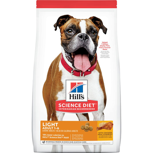 HILLS DOG ADULT LIGHT CHICKEN MEAL & BARLEY 12KG