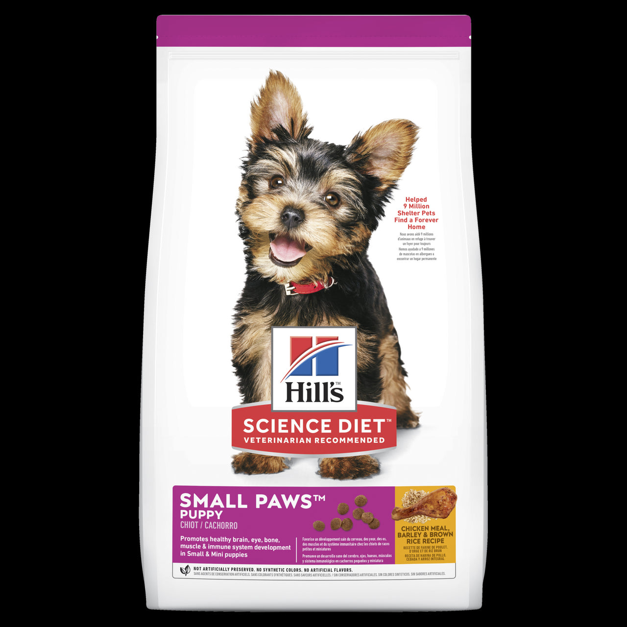 HILLS PUPPY SMALL PAWS CHICKEN MEAL BARLEY AND BROWN RICE RECIPE 1.5KG