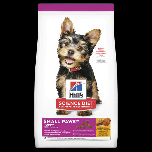 HILLS PUPPY SMALL PAWS CHICKEN MEAL BARLEY AND BROWN RICE RECIPE 1.5KG