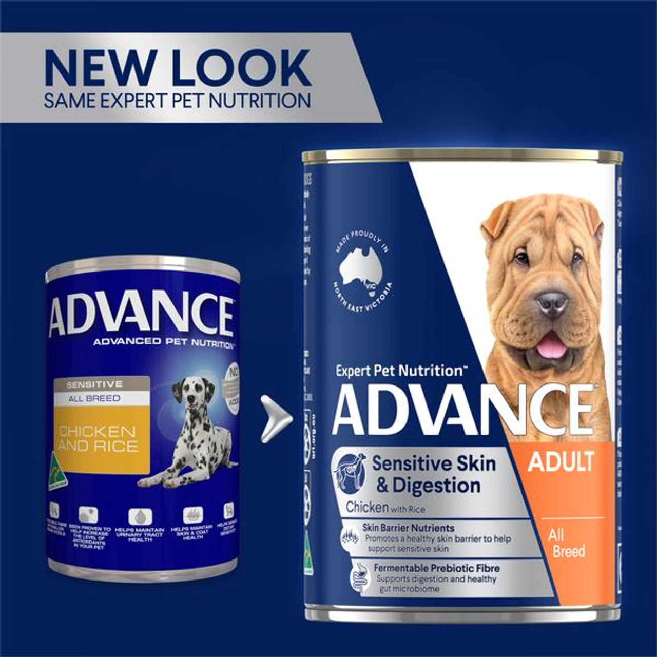 ADVANCE DOG ALL BREED SENSITIVE SKIN AND DIGESTION CHICKEN RICE 410G