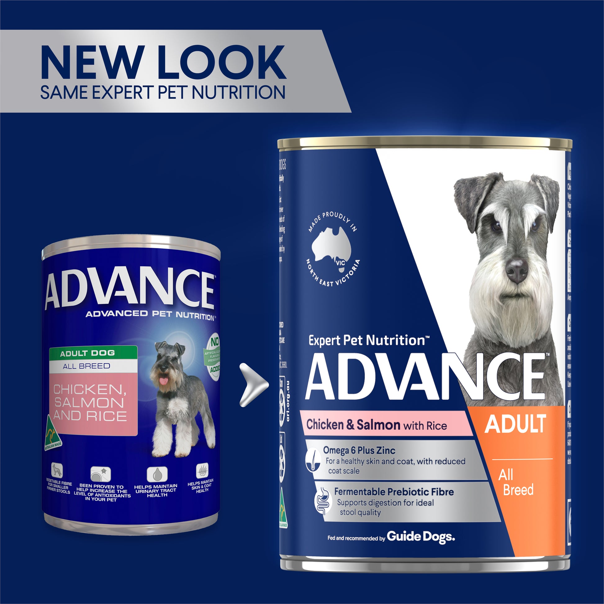 ADVANCE DOG ADULT ALL BREED CHICKEN SALMON RICE 410G 