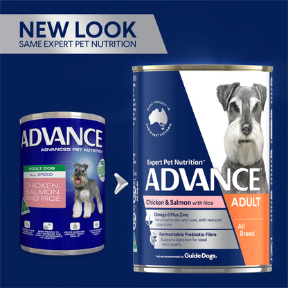 ADVANCE DOG ADULT ALL BREED CHICKEN SALMON RICE 410G 